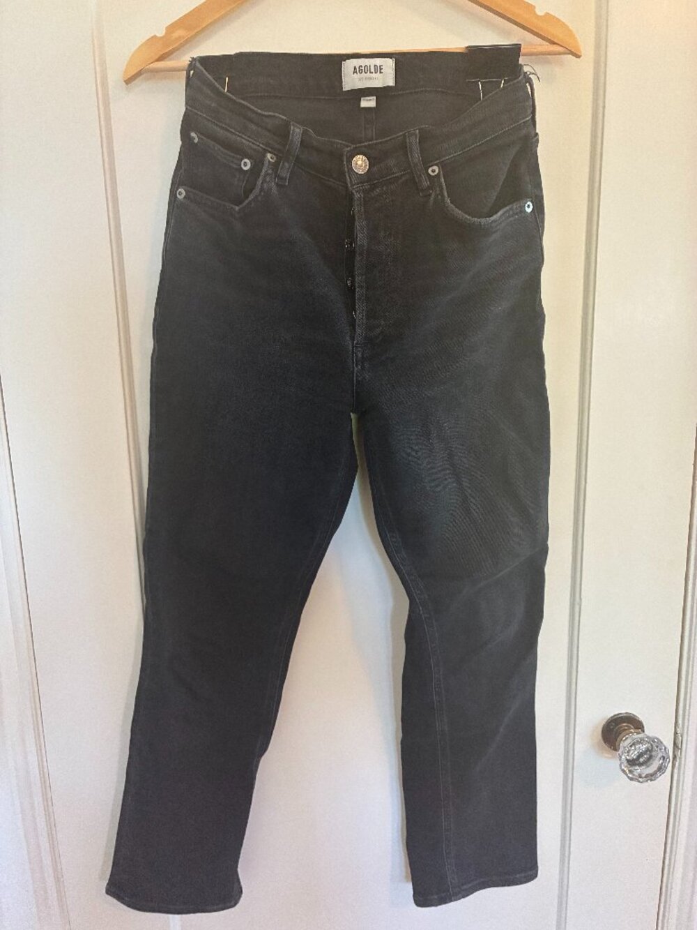 AGOLDE Riley High Rise Straight Crop Jeans – Hitch – Size 27